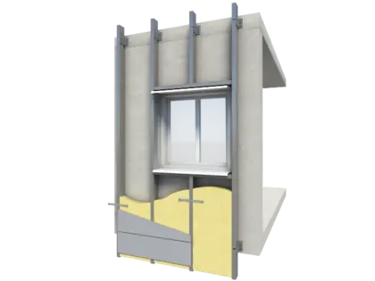 Vue 3d d'une solution de façade